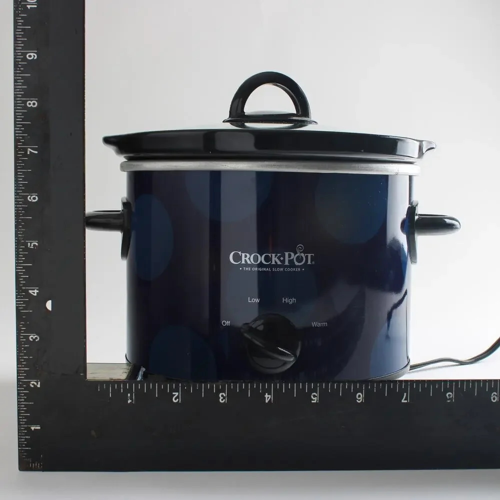 Classic Crockpot 3 Qt. Manual Slow Cooker – Vibrant Blue Design (SCR300-NDT)